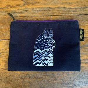 Laurel Burch Feline Cat Pouch Cosmetic Bag Pencil Bag Purse.